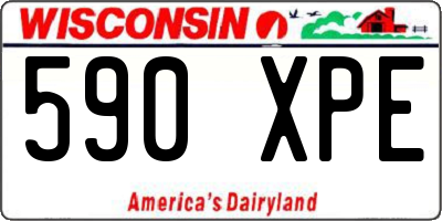 WI license plate 590XPE