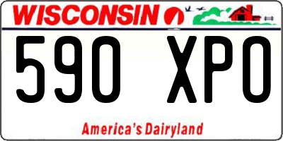 WI license plate 590XPO