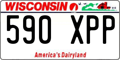 WI license plate 590XPP