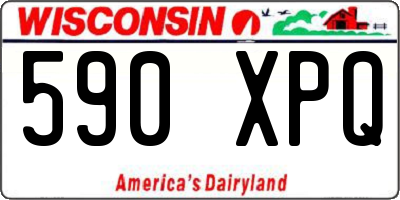 WI license plate 590XPQ