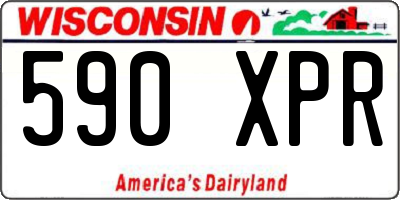 WI license plate 590XPR