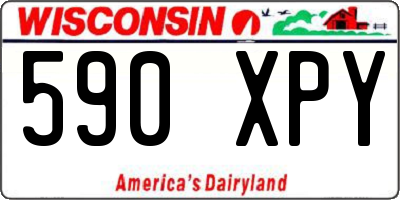 WI license plate 590XPY