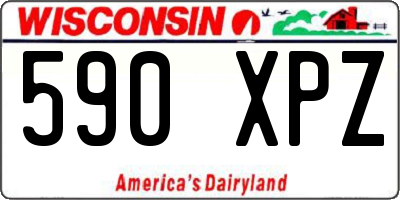 WI license plate 590XPZ