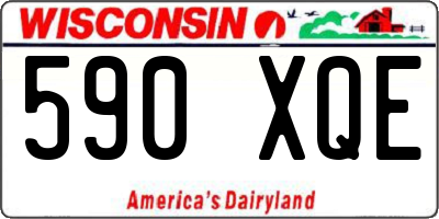 WI license plate 590XQE