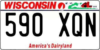WI license plate 590XQN