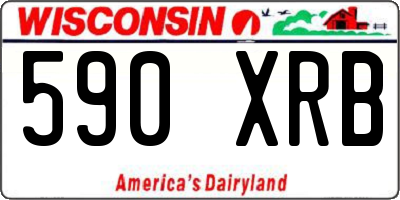 WI license plate 590XRB