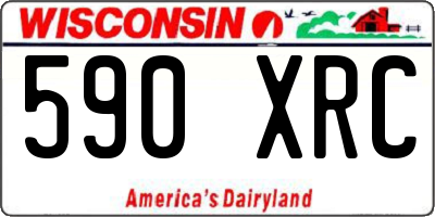 WI license plate 590XRC