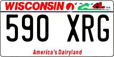WI license plate 590XRG