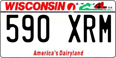 WI license plate 590XRM