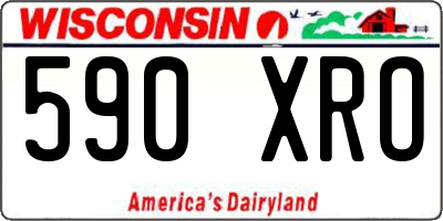WI license plate 590XRO