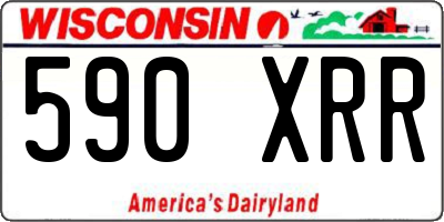 WI license plate 590XRR