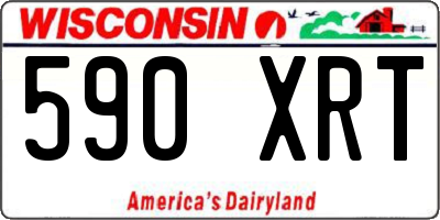 WI license plate 590XRT