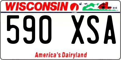 WI license plate 590XSA