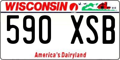 WI license plate 590XSB