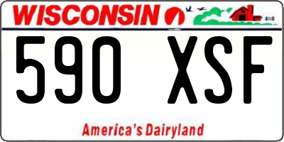 WI license plate 590XSF