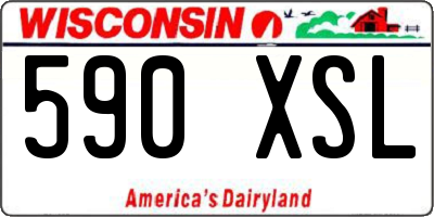 WI license plate 590XSL