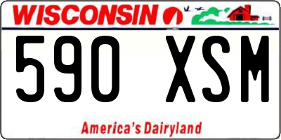 WI license plate 590XSM