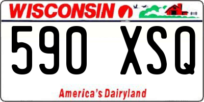 WI license plate 590XSQ