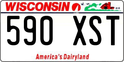 WI license plate 590XST