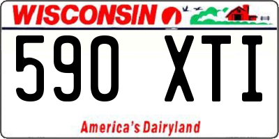 WI license plate 590XTI