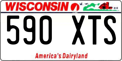 WI license plate 590XTS