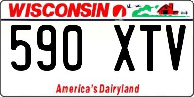WI license plate 590XTV
