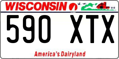WI license plate 590XTX