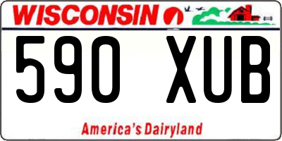 WI license plate 590XUB