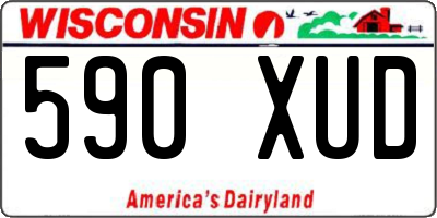 WI license plate 590XUD