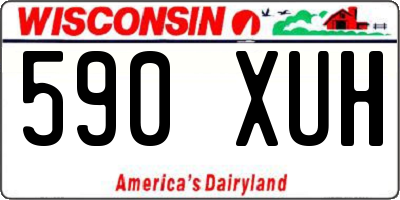 WI license plate 590XUH
