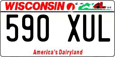 WI license plate 590XUL