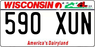 WI license plate 590XUN