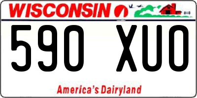 WI license plate 590XUO