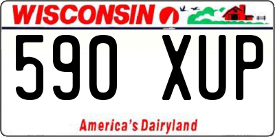WI license plate 590XUP