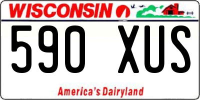 WI license plate 590XUS