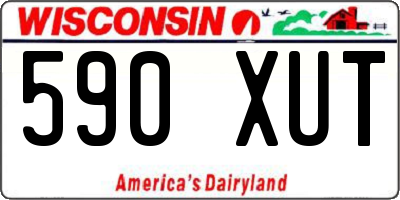 WI license plate 590XUT