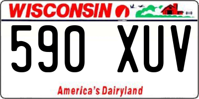 WI license plate 590XUV