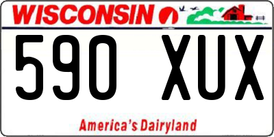 WI license plate 590XUX