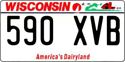 WI license plate 590XVB