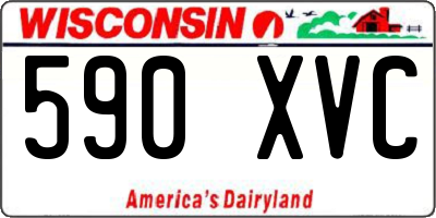 WI license plate 590XVC