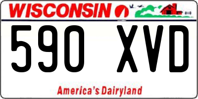WI license plate 590XVD