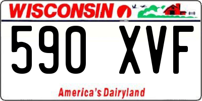 WI license plate 590XVF