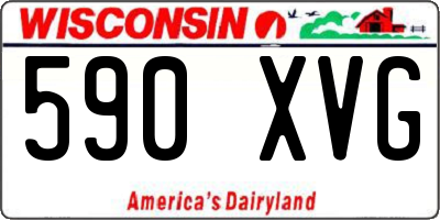WI license plate 590XVG