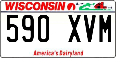 WI license plate 590XVM