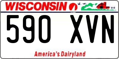 WI license plate 590XVN