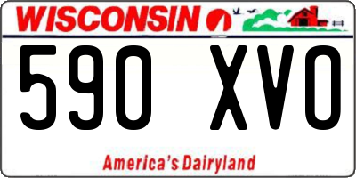 WI license plate 590XVO