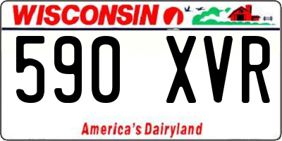 WI license plate 590XVR