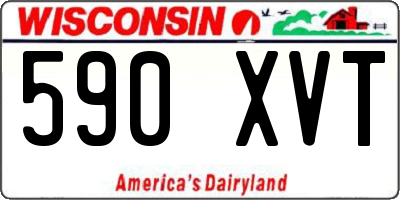 WI license plate 590XVT
