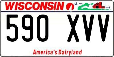 WI license plate 590XVV