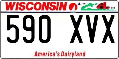 WI license plate 590XVX